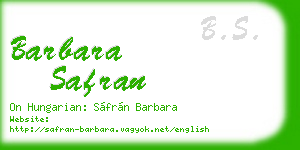 barbara safran business card