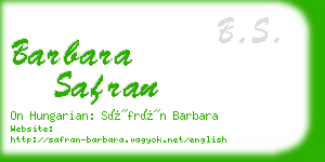 barbara safran business card